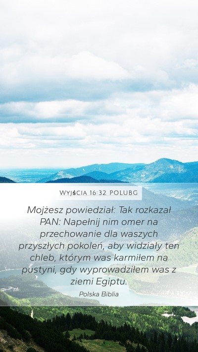 Wyjścia 16:32 POLUBG Bible Verse Image
