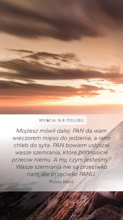 Wyjścia 16:8 POLUBG Bible Verse Image