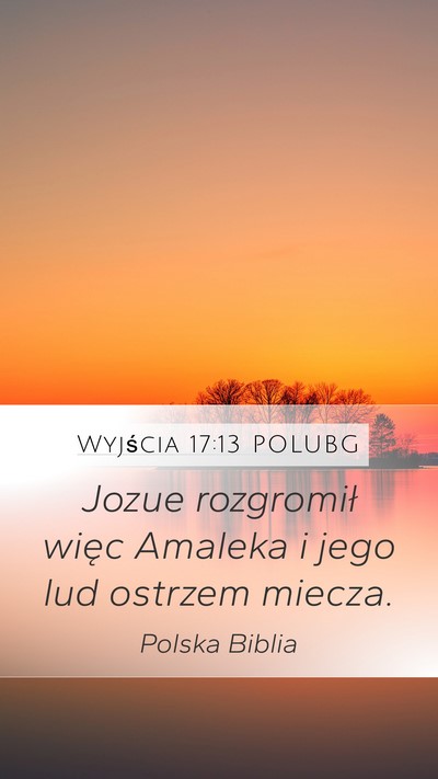 Wyjścia 17:13 POLUBG Bible Verse Image