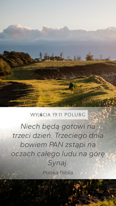 Wyjścia 19:11 POLUBG Bible Verse Image