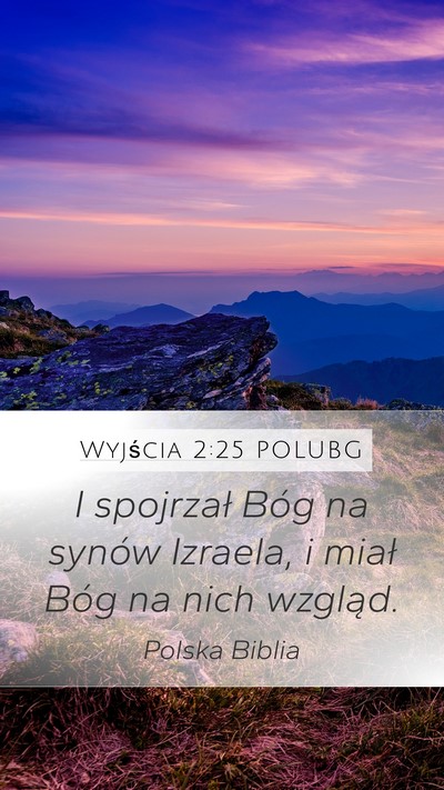 Wyjścia 2:25 POLUBG Bible Verse Image