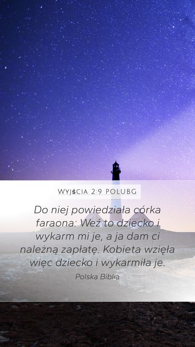 Wyjścia 2:9 POLUBG Mobile Phone Wallpaper - Do niej powiedziała córka faraona: Weź to - Mobile Bible Verse Wallpaper