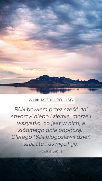 Wyjścia 20:11 POLUBG Bible Verse Image
