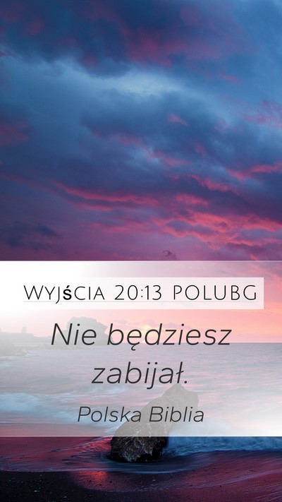 Wyjścia 20:13 POLUBG Bible Verse Image