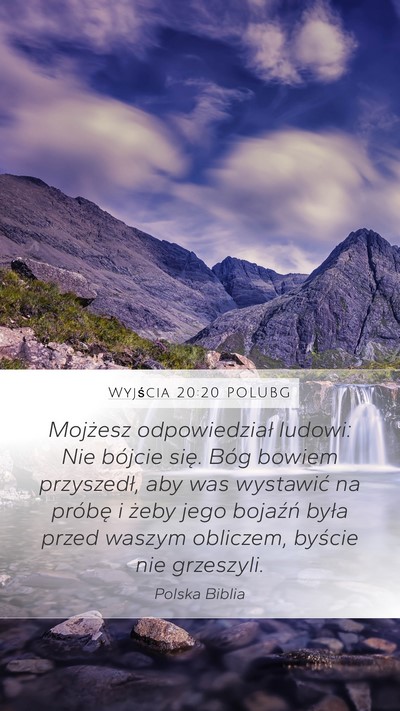 Wyjścia 20:20 POLUBG Bible Verse Image