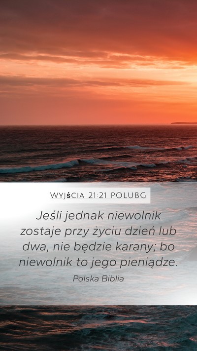 Wyjścia 21:21 POLUBG Bible Verse Image