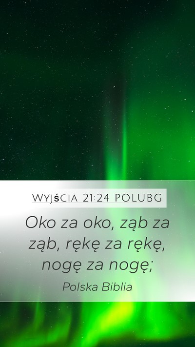 Wyjścia 21:24 POLUBG Mobile Phone Wallpaper - Oko za oko, ząb za ząb, rękę za rękę, nogę - Mobile Bible Verse Wallpaper