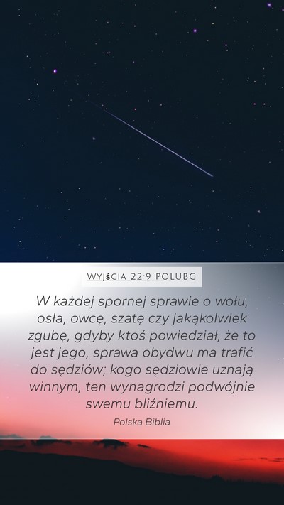 Wyjścia 22:9 POLUBG Bible Verse Image