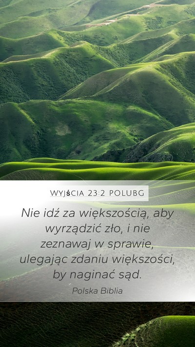 Wyjścia 23:2 POLUBG Bible Verse Image