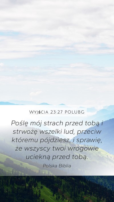 Wyjścia 23:27 POLUBG Bible Verse Image