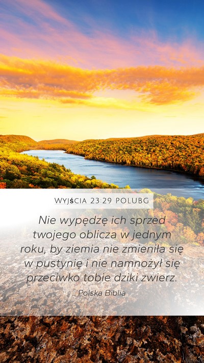 Wyjścia 23:29 POLUBG Bible Verse Image