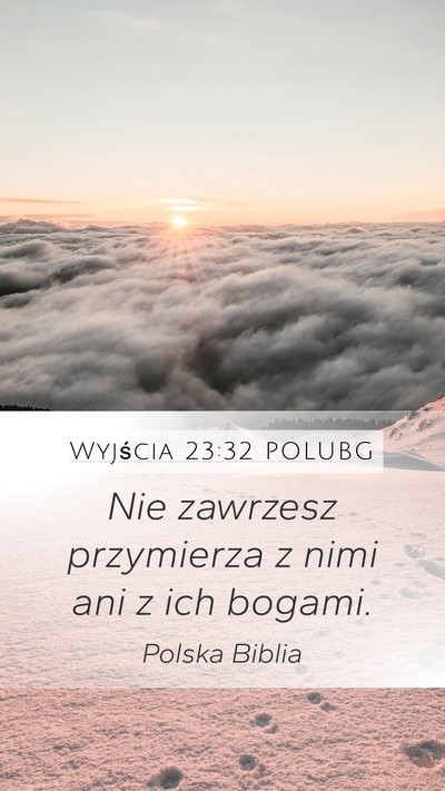 Wyjścia 23:32 POLUBG Bible Verse Image