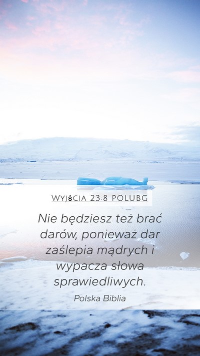Wyjścia 23:8 POLUBG Bible Verse Image