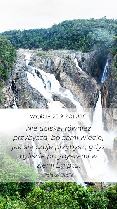 Wyjścia 23:9 POLUBG Bible Verse Image