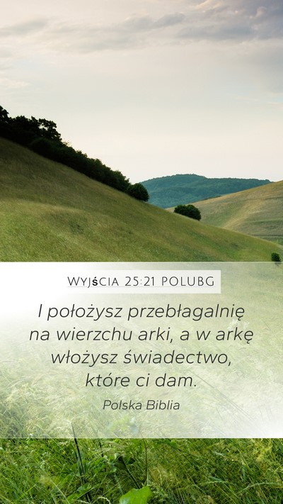 Wyjścia 25:21 POLUBG Bible Verse Image