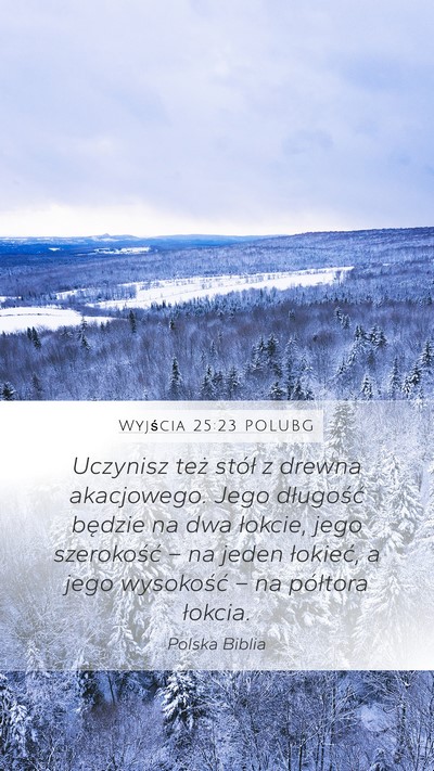 Wyjścia 25:23 POLUBG Bible Verse Image