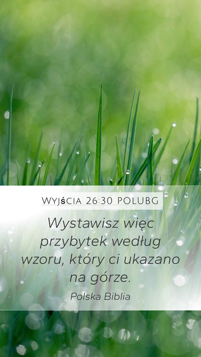 Wyjścia 26:30 POLUBG Bible Verse Image
