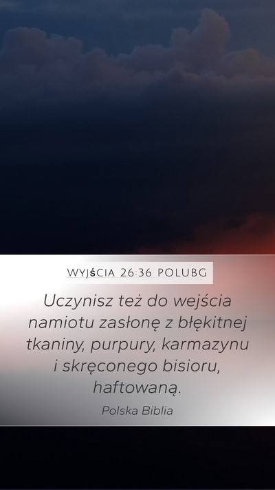 Wyjścia 26:36 POLUBG Bible Verse Image