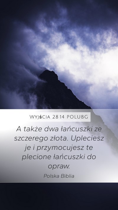 Wyjścia 28:14 POLUBG Bible Verse Image