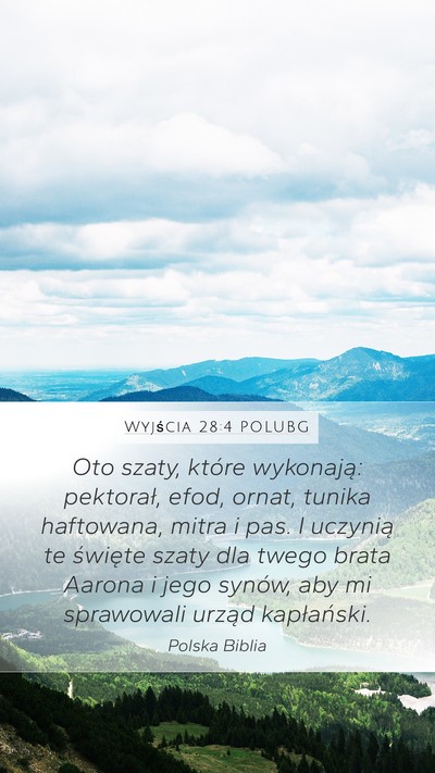 Wyjścia 28:4 POLUBG Bible Verse Image