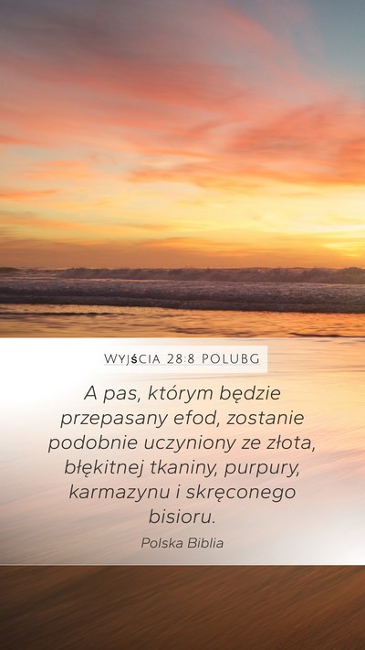 Wyjścia 28:8 POLUBG Bible Verse Image