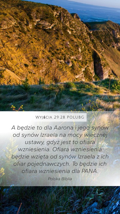 Wyjścia 29:28 POLUBG Bible Verse Image