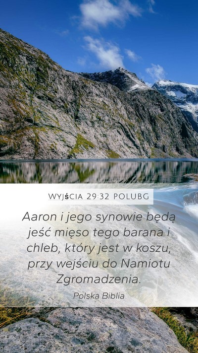 Wyjścia 29:32 POLUBG Bible Verse Image