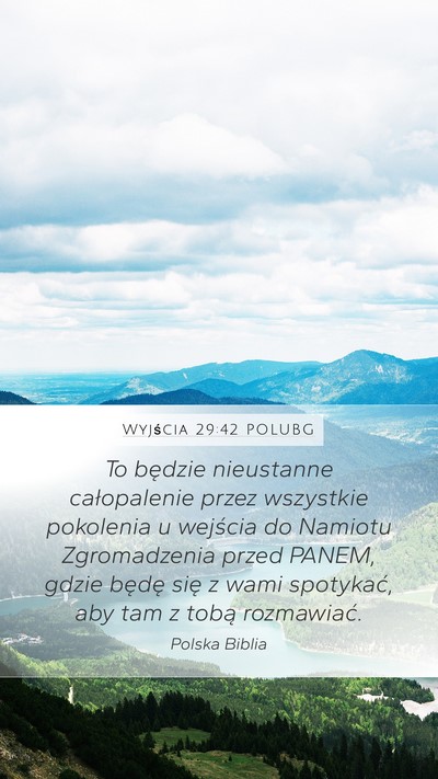 Wyjścia 29:42 POLUBG Bible Verse Image