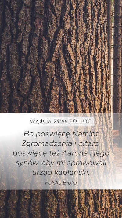 Wyjścia 29:44 POLUBG Bible Verse Image