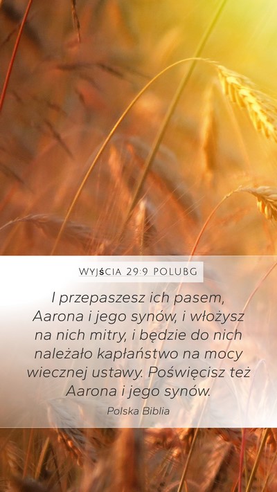 Wyjścia 29:9 POLUBG Bible Verse Image