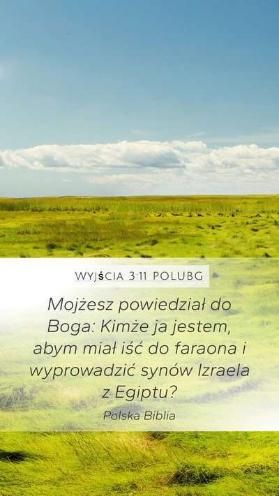 Wyjścia 3:11 POLUBG Bible Verse Image