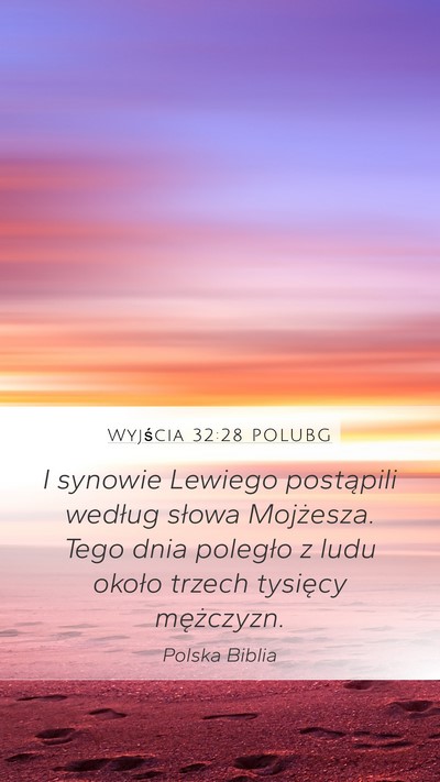 Wyjścia 32:28 POLUBG Bible Verse Image