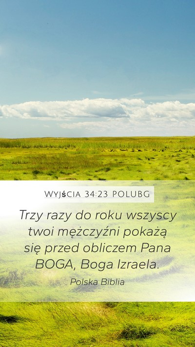Wyjścia 34:23 POLUBG Bible Verse Image