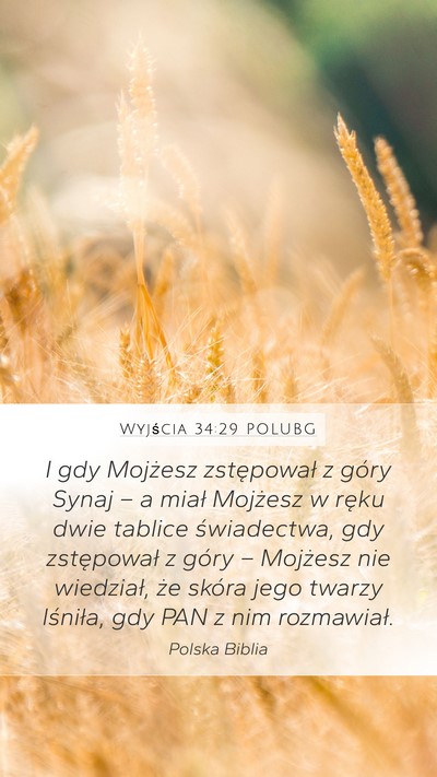 Wyjścia 34:29 POLUBG Bible Verse Image