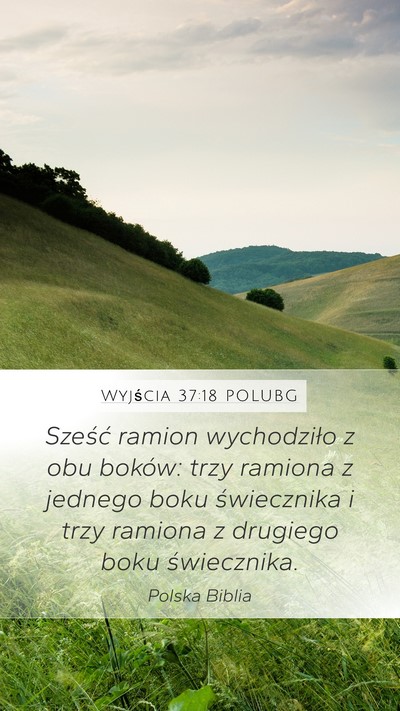 Wyjścia 37:18 POLUBG Mobile Phone Wallpaper - Sześć ramion wychodziło z obu boków: trzy - Mobile Bible Verse Wallpaper