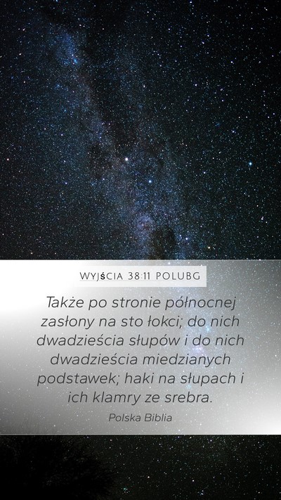 Wyjścia 38:11 POLUBG Mobile Phone Wallpaper - Także po stronie północnej zasłony na sto - Mobile Bible Verse Wallpaper