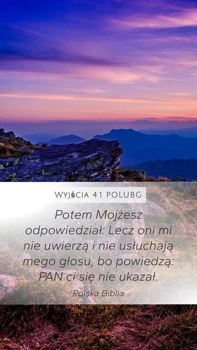 Wyjścia 4:1 POLUBG Bible Verse Image