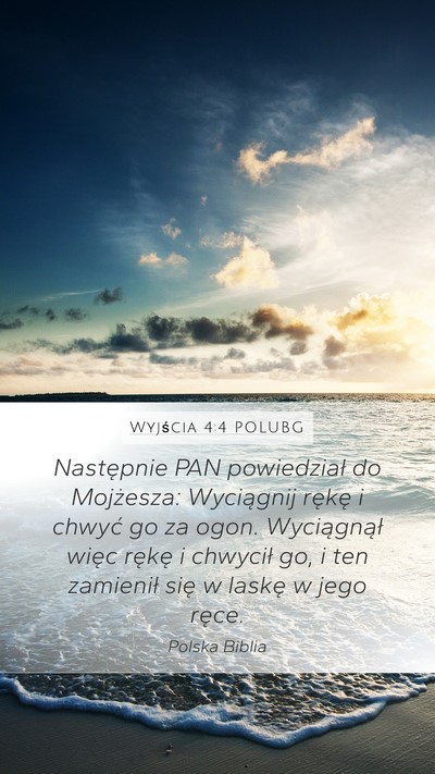 Wyjścia 4:4 POLUBG Bible Verse Image