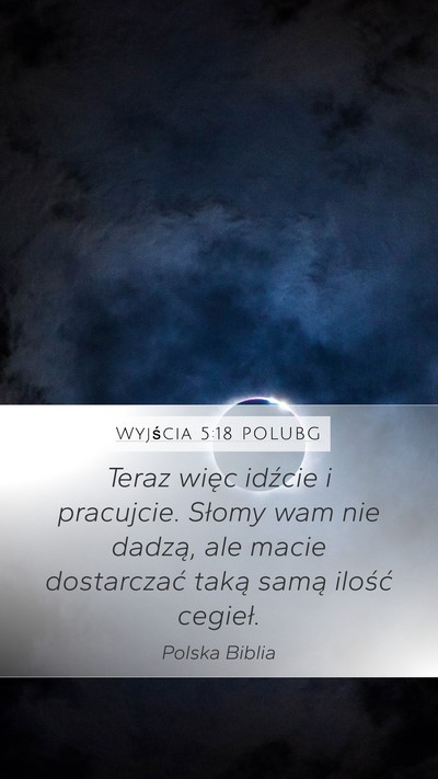 Wyjścia 5:18 POLUBG Bible Verse Image