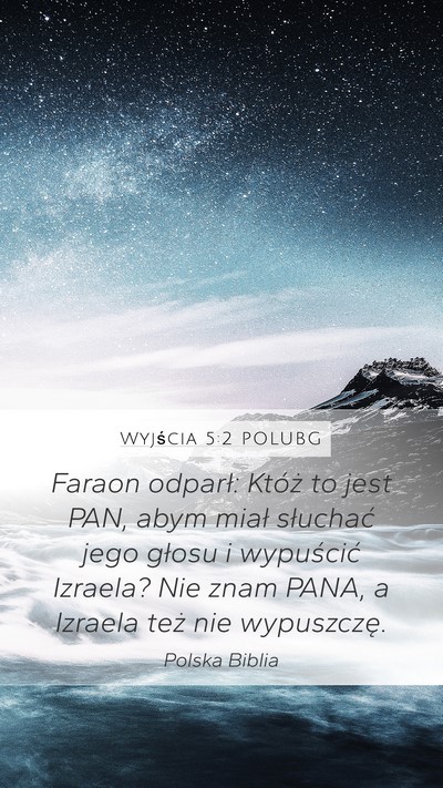 Wyjścia 5:2 POLUBG Bible Verse Image