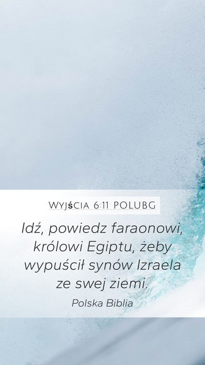 Wyjścia 6:11 POLUBG Mobile Phone Wallpaper - Idź, powiedz faraonowi, królowi Egiptu, żeby - Mobile Bible Verse Wallpaper