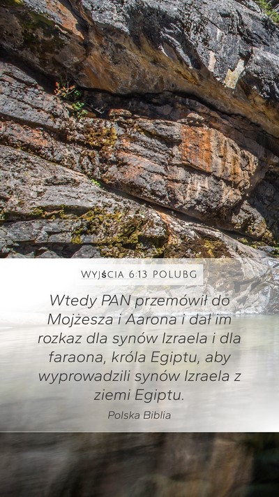 Wyjścia 6:13 POLUBG Bible Verse Image