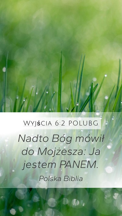 Wyjścia 6:2 POLUBG Bible Verse Image