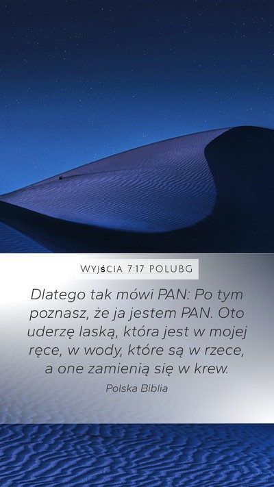 Wyjścia 7:17 POLUBG Bible Verse Image