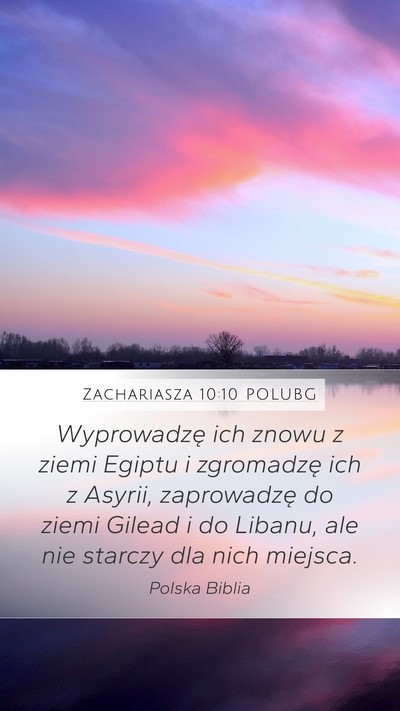 Zachariasza 10:10 POLUBG Bible Verse Image