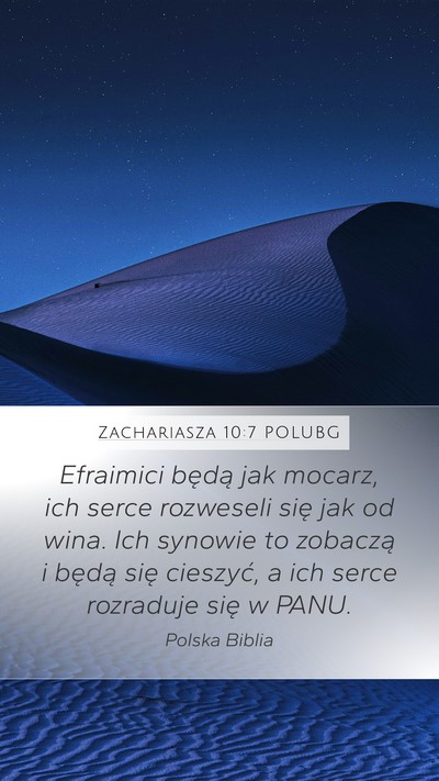 Zachariasza 10:7 POLUBG Bible Verse Image