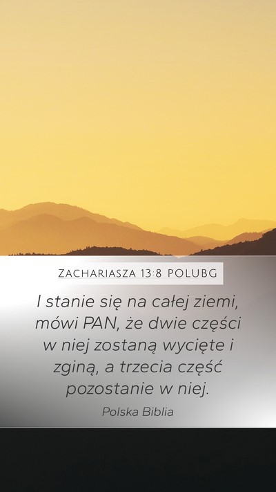 Zachariasza 13:8 POLUBG Bible Verse Image