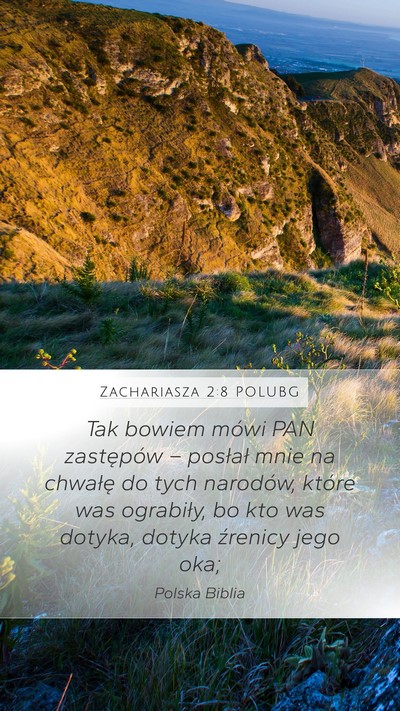 Zachariasza 2:8 POLUBG Bible Verse Image