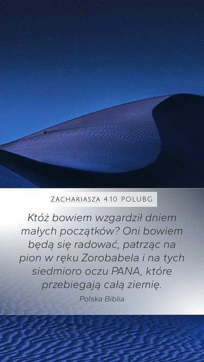 Zachariasza 4:10 POLUBG Bible Verse Image