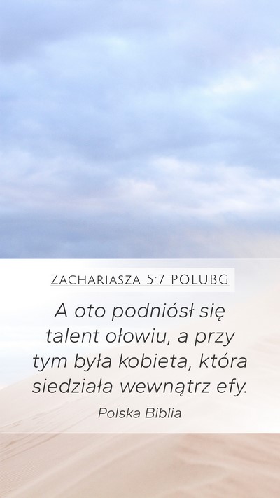 Zachariasza 5:7 POLUBG Bible Verse Image